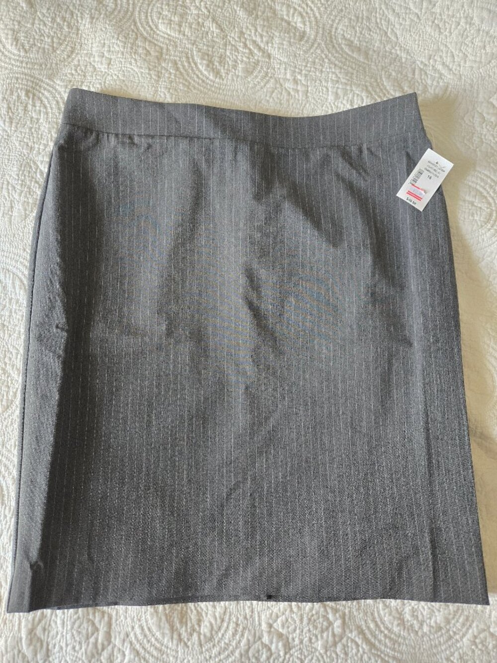 Ricki's Grey Pencil Skirt with Vertical Stripes (16)